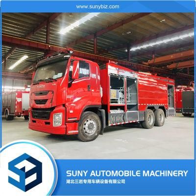 16000 Liters Water Fire Engine Rescue Fighting Truck with Folding Crane