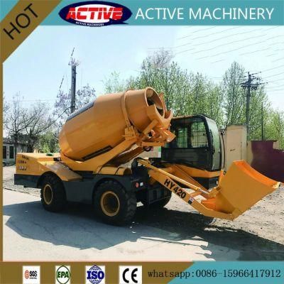 HY420 6.2m3 Big Drum Portable Self-Loading Concrete Mixer Truck/Truck Concrete Mixer with CE