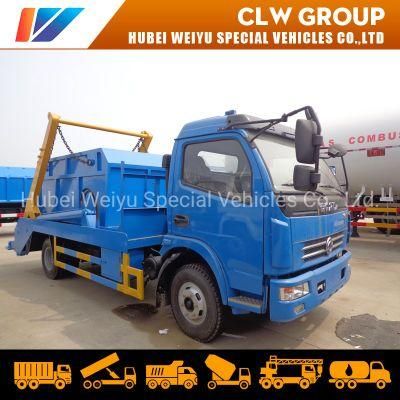 5cbm Self Loading Dongfeng Swing Arm Garbage Trucks with Hanging Chain and Hydraulic Lifting