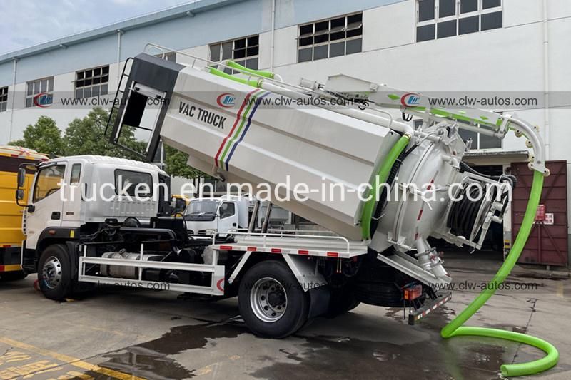 Foton/HOWO/JAC 4X2 12 Tons Vacuum Sewage/Sludge Cleaning Suction Truck