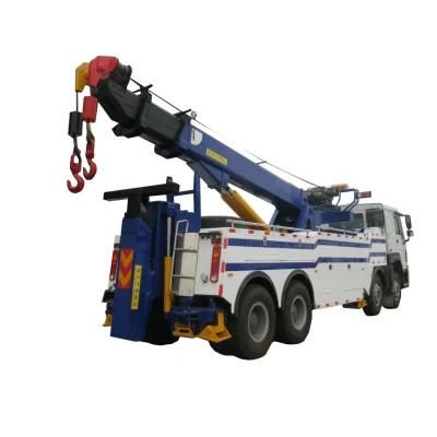 Sinotruk HOWO 30tons 40tons 50tons 30t 40t 50t Wrecker Tow Truck with 360 Degree Rotary Turntable Crane for Road Recovery Rescue