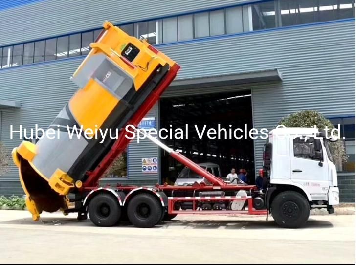 Dongfeng Kingland 18m3 Waste Collection Garbage Hydraulic Lifter Bin Lifting Roll off Truck Dump