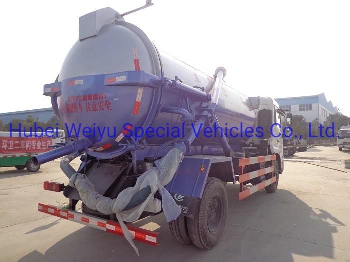 8000L Vacuum Septic Sewer Suction Truck 10tons Dongfeng Gully Emptier Tanker for Vietnam