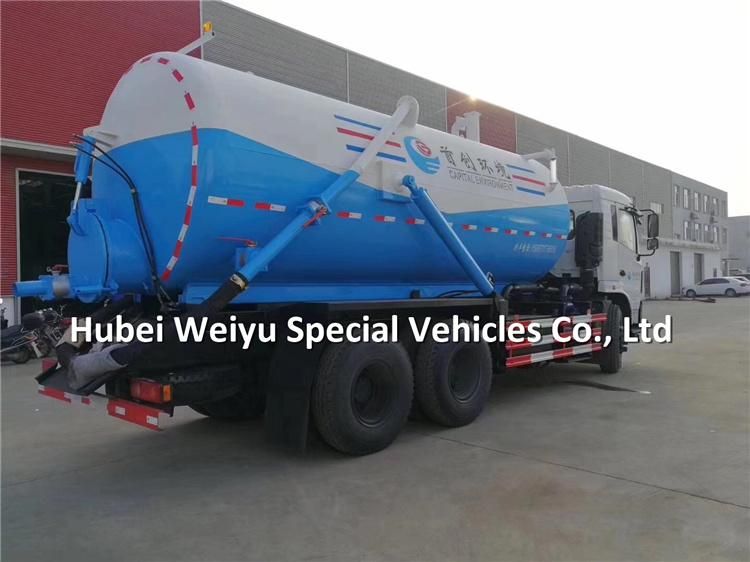 Dongfeng16tons 16m3 Vacuum Sewer Suction Tanker Truck for Sale