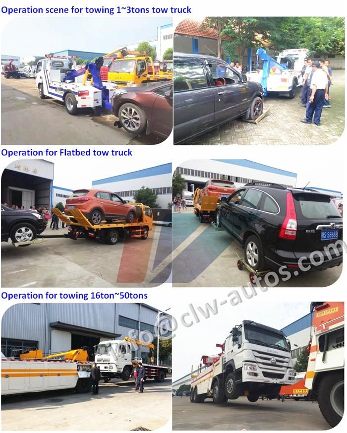 Dongfeng 4tons Road Rescue Towing Flatbed Road Wrecker for Fiji