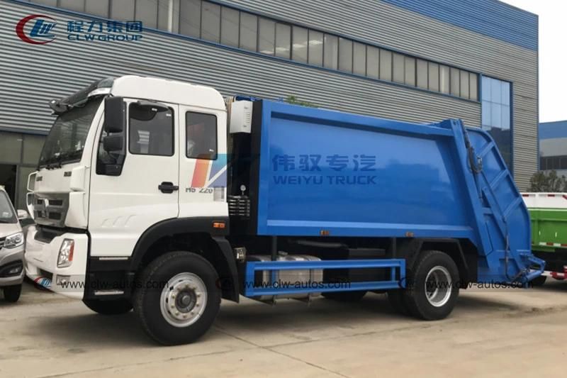 Sinotruk Homan 4X2 Rhd 12 Cbm 220HP Sanitation Commercial Garbage Compactor Truck