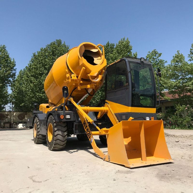HY420 4.2 Cube Meters Auto Loading Concrete Mixer with Powerful 85kw YUCHAI Diesel Engine