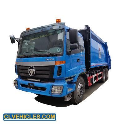 6X4 Foton Garbage Truck Auman Garbage Compactor Truck 18cbm