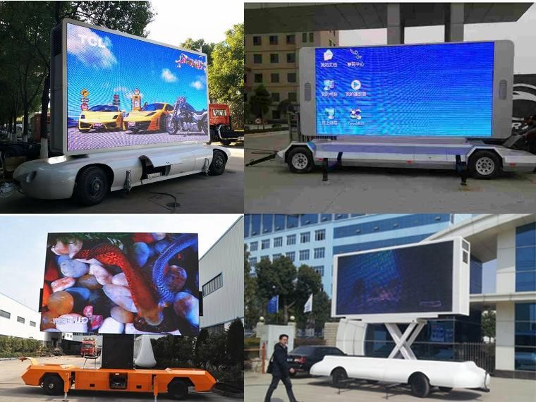 Waterproof LED Skyvision Trailer Mobile Outdoors Digital Signagep4 P6 P8 P10 LED Screen Trailer