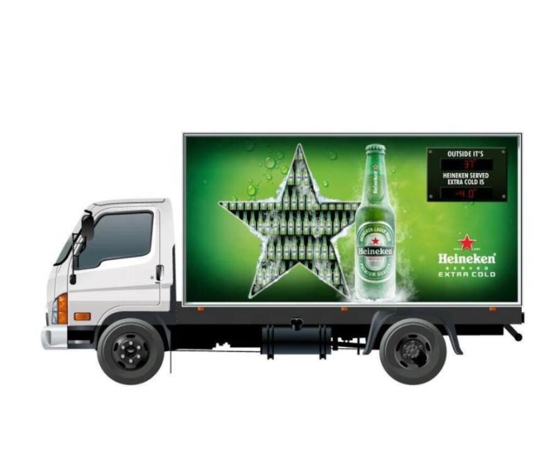 High Contrast Best Dissipation Factory Direct Sell P6 3 Sides Truck LED Advertising Billboard