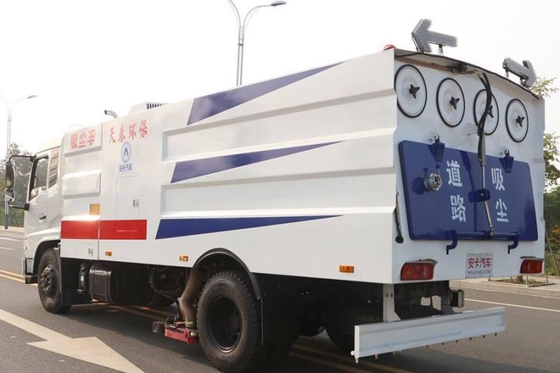 Dongfeng Road Washing and Sweeping Vehicle 10tons Vacuum Truck Mounted Road Sweeper