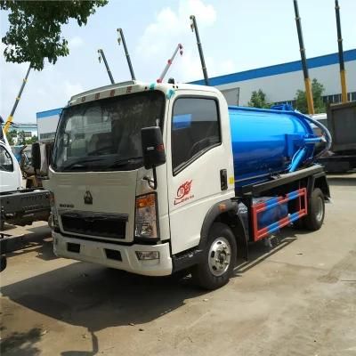 HOWO 4X2 Mini Sewage Fecal Sution Sanitation Tanker Special Vehicle