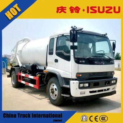 Isuzu Ftr 6 Wheel 190HP Sewage Tank Sewage Pump Tanker Truck 10cbm