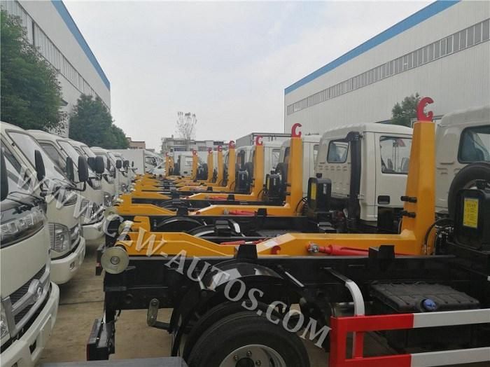 3cbm Mini Dongfeng Swing Arm Garbage Container Truck