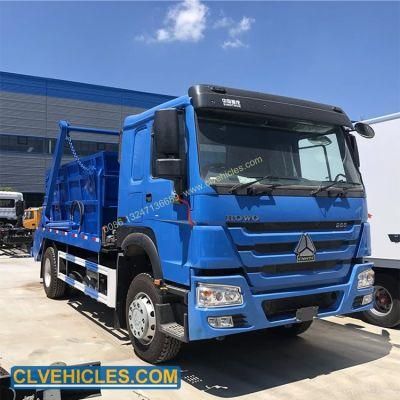 Sinotruk 4X2 266HP Waste Collection Garbage Truck Skip Loader HOWO 7cbm Garbage Truck