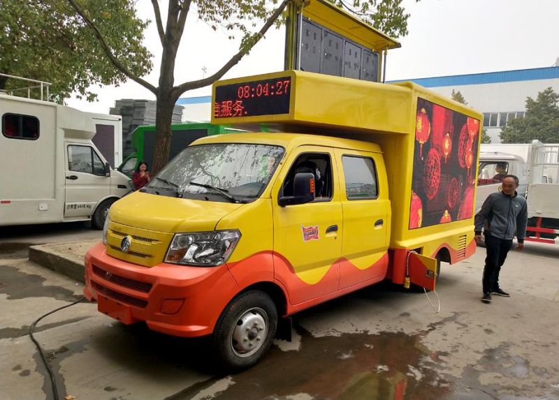 Sinotruk Wangpai Double Row Mobile 2 Side Full Color LED Advertising Truck