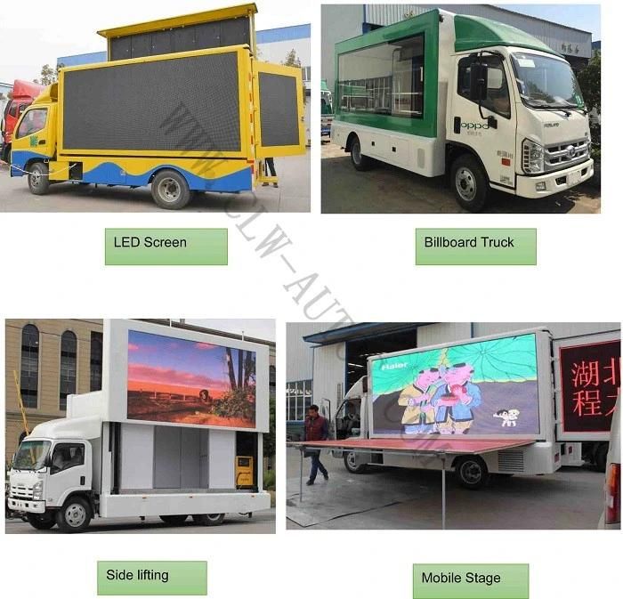 P4 P5 P6 Outdoor Mobile Full Color Display Screen LED Advertising Truck Side Lifting LED Screen with Hydraulic Stage