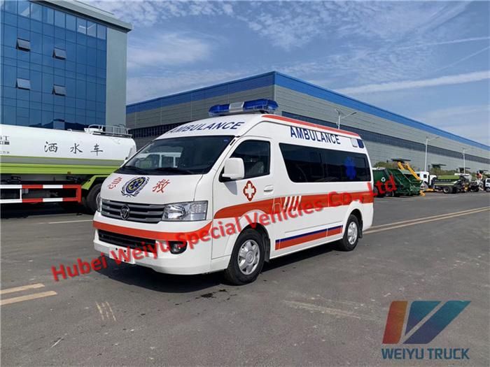 China Ambulance Supplier Gasoline Engine Foton G9 Hospital Medical Ambulance Patient Transfer Ambulance