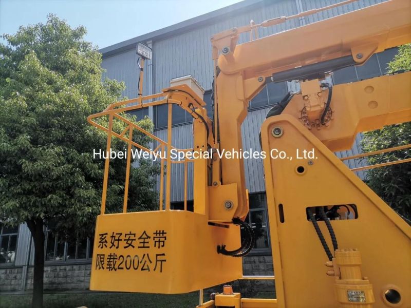 High Altitude Lifting Truck with Bucket Platform 12m 14m 16m Aerial Work Truck for Pick up Operation