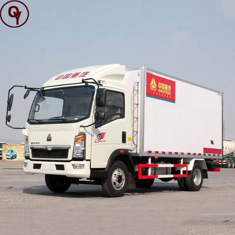 HOWO 4X2 Small Capacity Fish Meat Vegetable Transport Refrigerated Truck