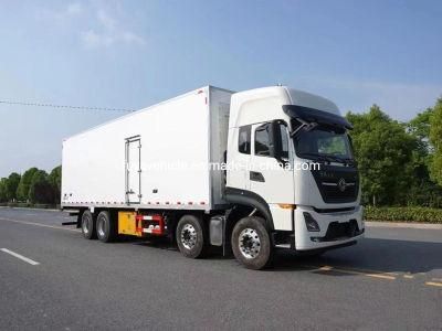 Dongfeng 8X4 10 Meters Thermo King Carrier Refrigerated Box Truck for Food