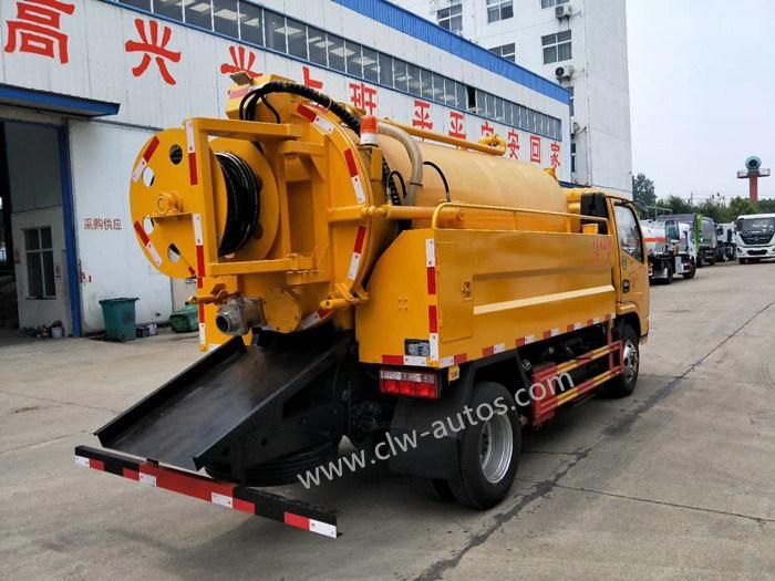 Dongfeng High Pressure Jetting Sewer Cleaning Truck 3.5m3 Suction Tank