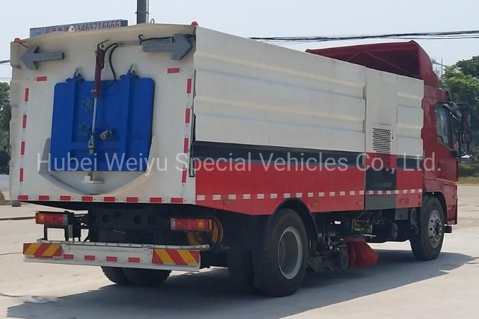 China Shacman 8tons Washing Sweeper Vehicle 16cbm Street Sweeping Vacuum Truck for Road Cleaning