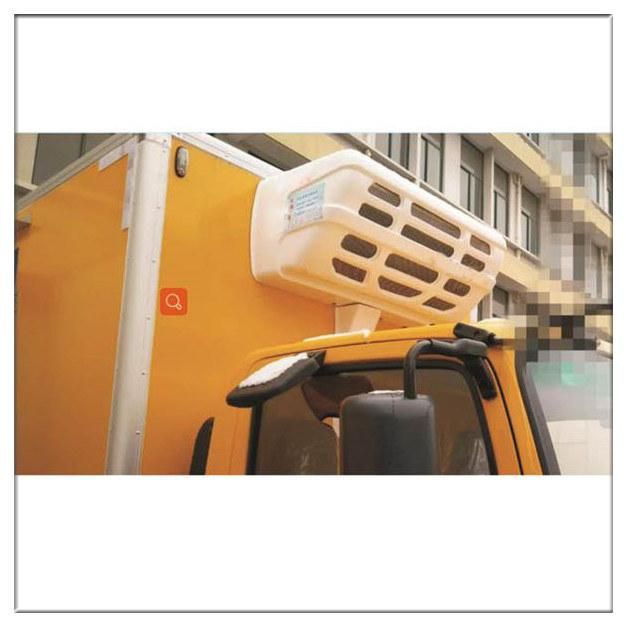 Engine Power Front Mounted Parallel Flow Condenser DC12V/24V Frozen Meat Vegetable Seafood Cargo R404A Split Copper Tube Evaporator Truck Cooling Unit