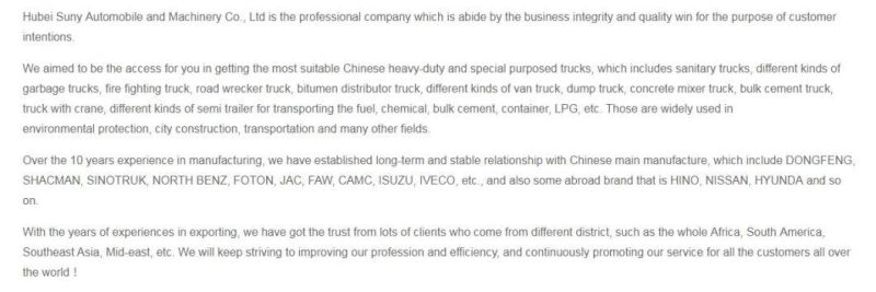 Dongfeng 10000L 10tons Stainless Steel Water Tank Truck for Drinking Water