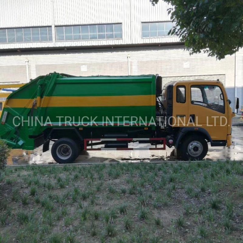 8m3 Garbage Compactor Truck/ HOWO Light Duty Garbage Compactor Truck
