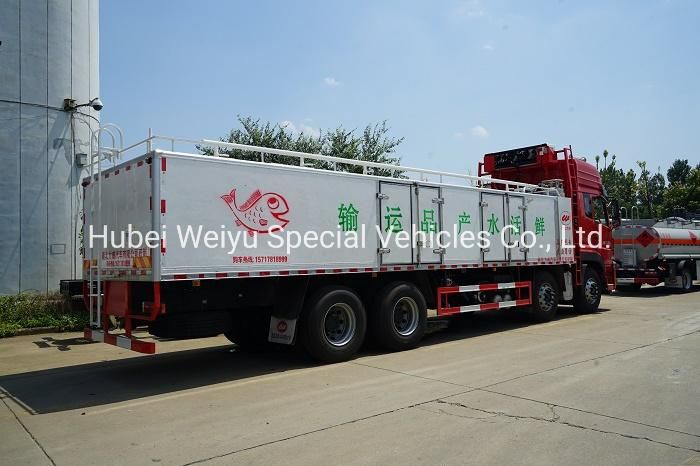 China Hotsale Export Dongfeng 20t-30tons Live Fish Delivery Vehicles Survival Rate up to 99%! Seafood Transport Cart Refrigerated Van Truck