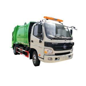 7-8cbm Foton Euro 4 Barrel Turning Garbage Compactor Truck with Yuchai Engine