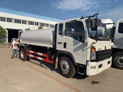 Sinotruk HOWO Brand 4X2 8cbm Water Bowser Tank