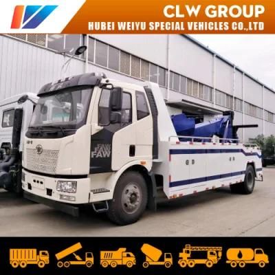 Hydraulic Telescopic Crane Hook 8ton FAW Underlift Boom Recovery Wrecker Tow Truck with Strong Towbar