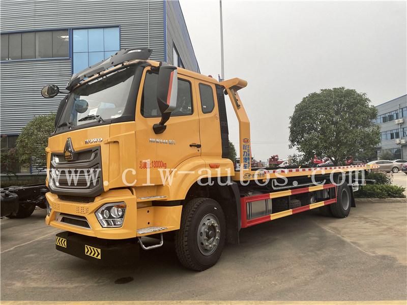 Sinotruk HOWO 4X2 Heavy Duty 8tons Flatbed Wrecker Towing Trucks Emergency Recovery Trucks