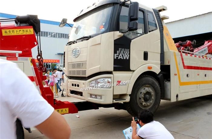 Road Recovery Dongfeng 4X2 20tons 25tons Integrated Tow and Crane Wrecker Truck Accident Rescue