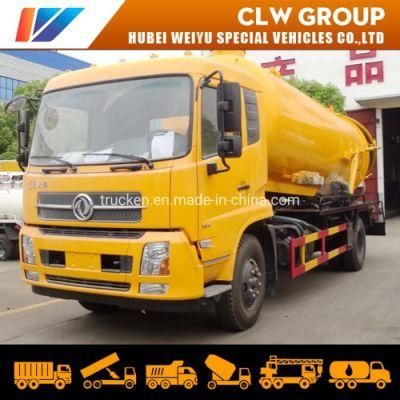Dongfeng 12000L Vacuum Tank Sewer Suction and High Pressure Cleaning Truck