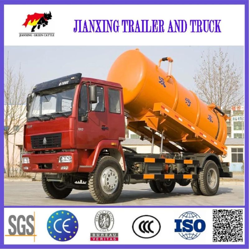 High Quality Mobile Sewage Suction Vehicle Vacuum Tank Slurries Sludges Sewer Sewage Suction Truck for Sale