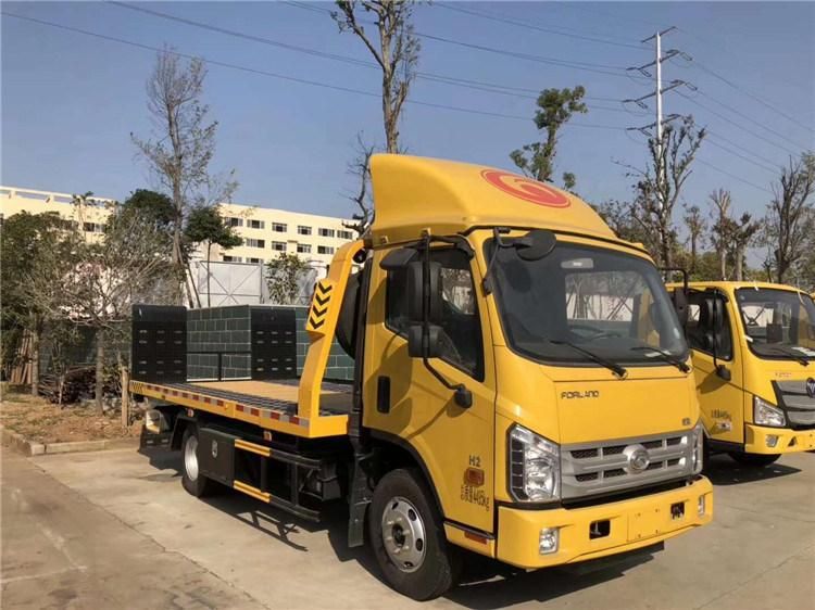 Foton Mini 4ton Rear Towing Truck New Wrecker Truck 3ton 6ton Flatbed Tow Truck for Sale