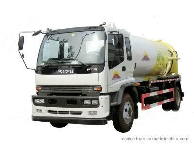 Isuzu 10, 000 Liter Sewage Vacuum Suction Truck for City Sewage Cleaning