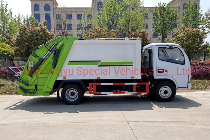 Dongfeng 6cbm/6000liters Self Loading and Discharging 3tons Compactor Compacting Compressing Garbage Truck
