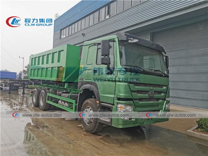 Sinotruk HOWO 336HP 20m3 Roll on Roll off Dumper Garbage Truck Hook Lift Loader Garbage Truck