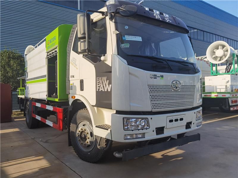 FAW Water Tank Dust Suppression Sprayer 60m 80m 100m 120m 150m Disinfection Truck with Remote Air-Feed Sprayer for Virus