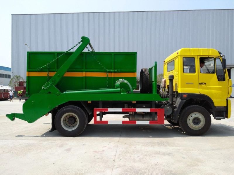 Homan Swept Body Refuse Collection Swing Arm Garbage Truck, Skip Loader Garbage Truck