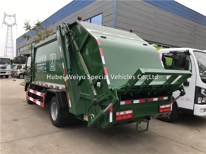 Dongfeng Brand 6cbm Compressed Garbage Truck Waste Treatment Truck