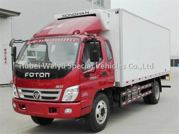 Chinese Famous Brand 4X2 5tons 6tons Refrigerator Freezer Cargo Truck Small Refrigerator Truck