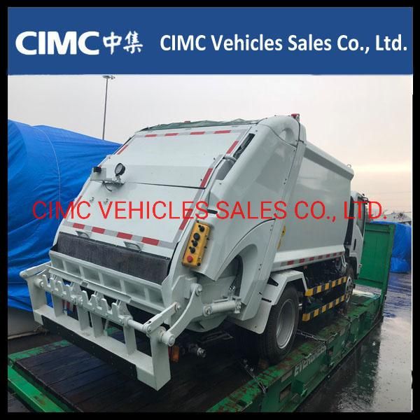 China Isuzu 700p Nqr 4HK1 Garbage Compactor Truck Price 6 Cubic