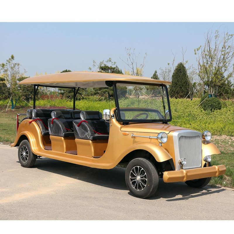 11seats Tourist Coach Electric Classic Sightseeing Vintage Car with CE Certificate