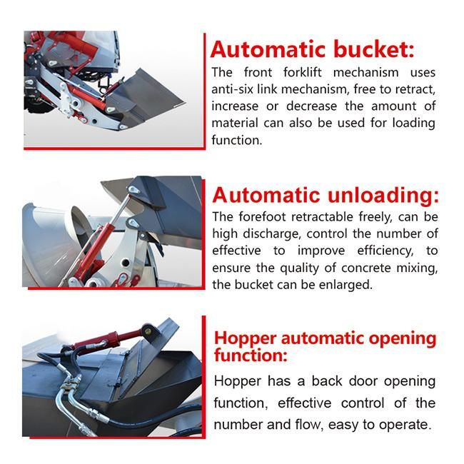 Factory Price of 4m3 Self Loading Concrete Cement Mixer