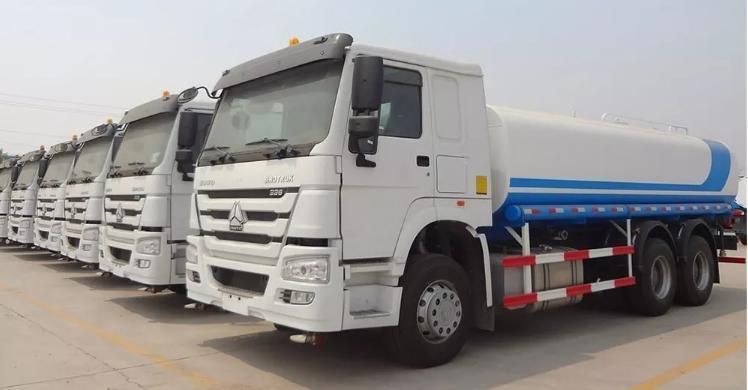 HOWO Blue Color LHD 6X4 20000liters 25000liters Watering Cart 22m3 Construction Site Water Cistern Tanker Truck
